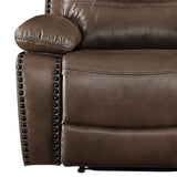 Aashi - Leather Gel Match Recliner Chair - Brown - Furniture Home Direct