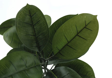 52" Tall, Artificial Plant, Rubber Tree, Indoor, Faux, Fake, Floor, Greenery, Potted, Real Touch, Decorative - Green / Black - Furniture Home Direct
