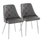 Marche - Contemporary Dining Chair With Metal Legs (Set of 2) - Furniture Home Direct