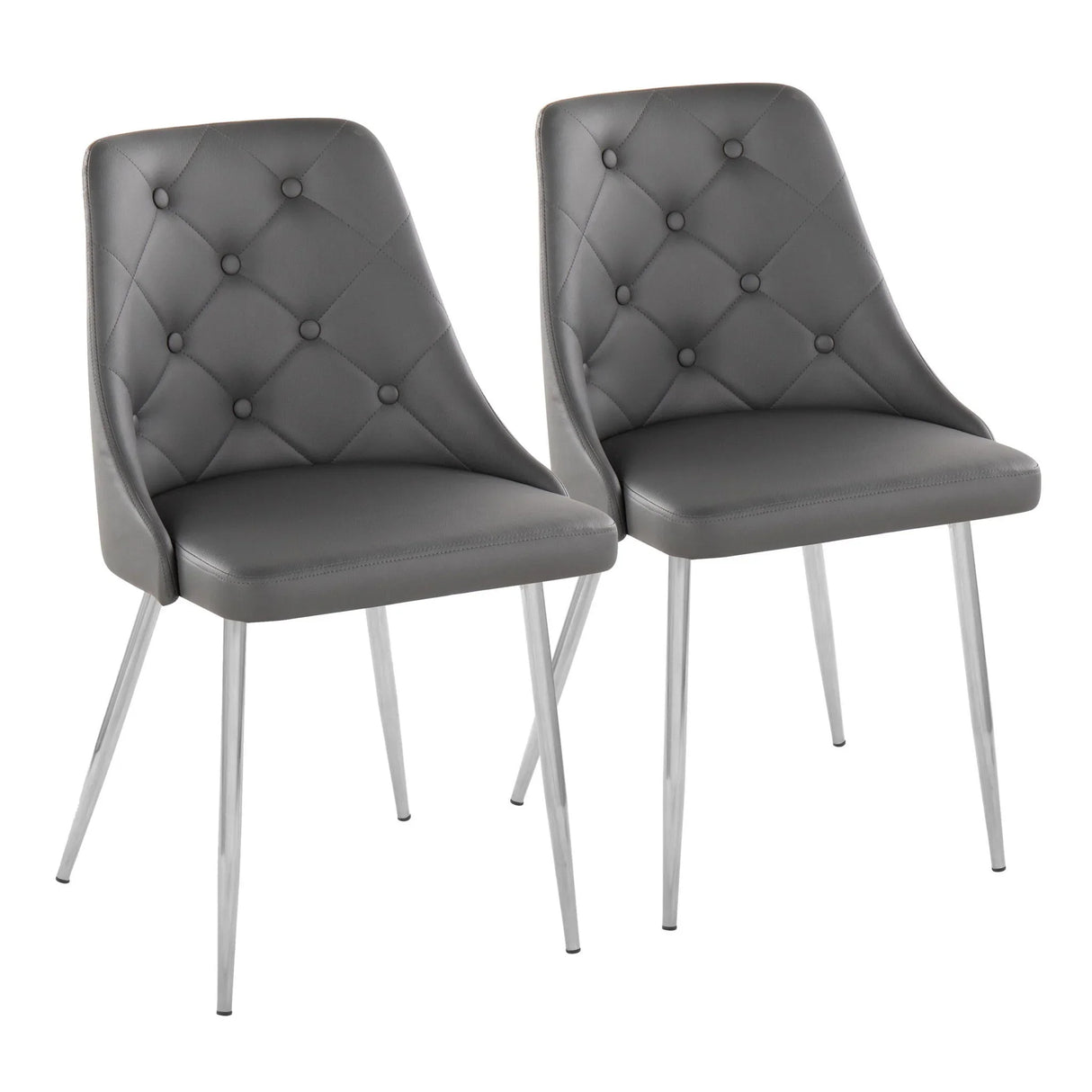 Marche - Contemporary Dining Chair With Metal Legs (Set of 2) - Furniture Home Direct