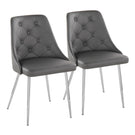 Marche - Contemporary Dining Chair With Metal Legs (Set of 2) - Furniture Home Direct
