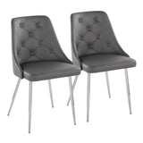 Marche - Contemporary Dining Chair With Metal Legs (Set of 2) - Furniture Home Direct