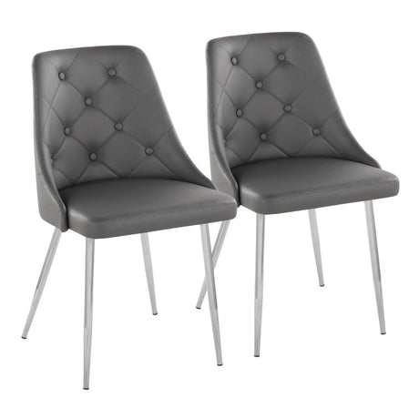 Marche - Contemporary Dining Chair With Metal Legs (Set of 2) - Furniture Home Direct