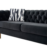 Chesterfield - Modern Tufted Velvet Living Room Sofa, 84.25''W Couch - Furniture Home Direct