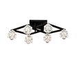 6 Light Crystal Ceiling Light For Dining Room, Modern Ceiling Lamp With Light Fixture For Entryway, Lobby, Kitchen, Bedroom, Living Room, Conference Room, (6*G9 Bulbs Included) - Furniture Home Direct
