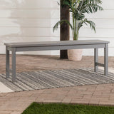 Modern Slat Top Solid Wood Patio Bench - Furniture Home Direct