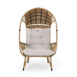 Outdoor Wicker Standing Basket Chair With Cushion