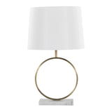 Moon - Contemporary Table Lamp - White / Gold - Furniture Home Direct