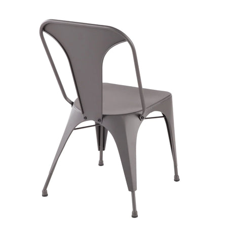 Austin - Industrial Dining Chair (Set of 2) - Matte Gray - Furniture Home Direct