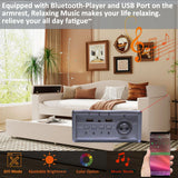 Upholstered Daybed With Storage Armrests, Trundle And Latest Integrated Bluetooth Audio System - Furniture Home Direct