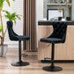 Swivel Velvet Barstools Adjusatble Seat Height, Modern Upholstered Bar Stools With Backs Comfortable Tufted For Home Pub And Kitchen Island (Set of 2) - Furniture Home Direct