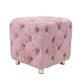 Modern Velvet Upholstered Ottoman, Exquisite Small End Table, Soft Foot Stool, Dressing Makeup Chair, Comfortable Seat For Living Room, Bedroom, Entrance - Furniture Home Direct