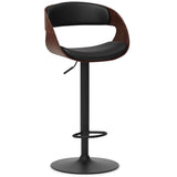 Archer - Bentwood Adjustable Swivel Bar Stool - Black - Furniture Home Direct