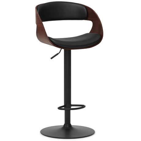 Archer - Bentwood Adjustable Swivel Bar Stool - Black - Furniture Home Direct
