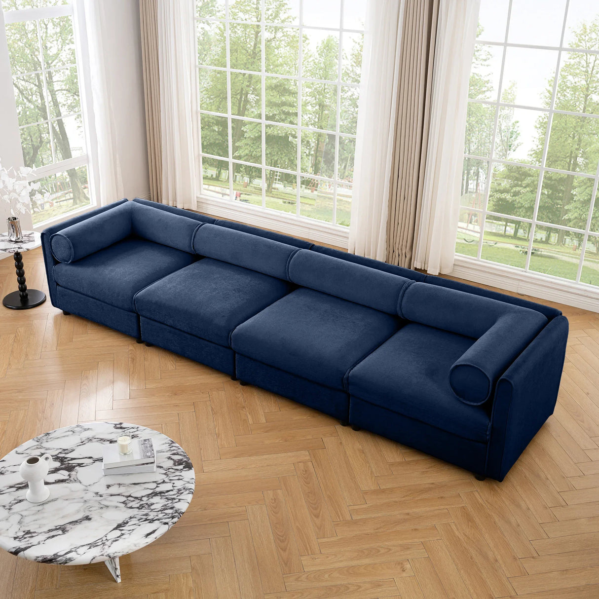 Modular Sofa with Storage - Blue - Furniture Home Direct