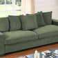 Luxe Corduroy Sofa With 5 Matching Toss Pillows, Sleek Design, Spacious And Comfortable 3 Seater Couch - Furniture Home Direct