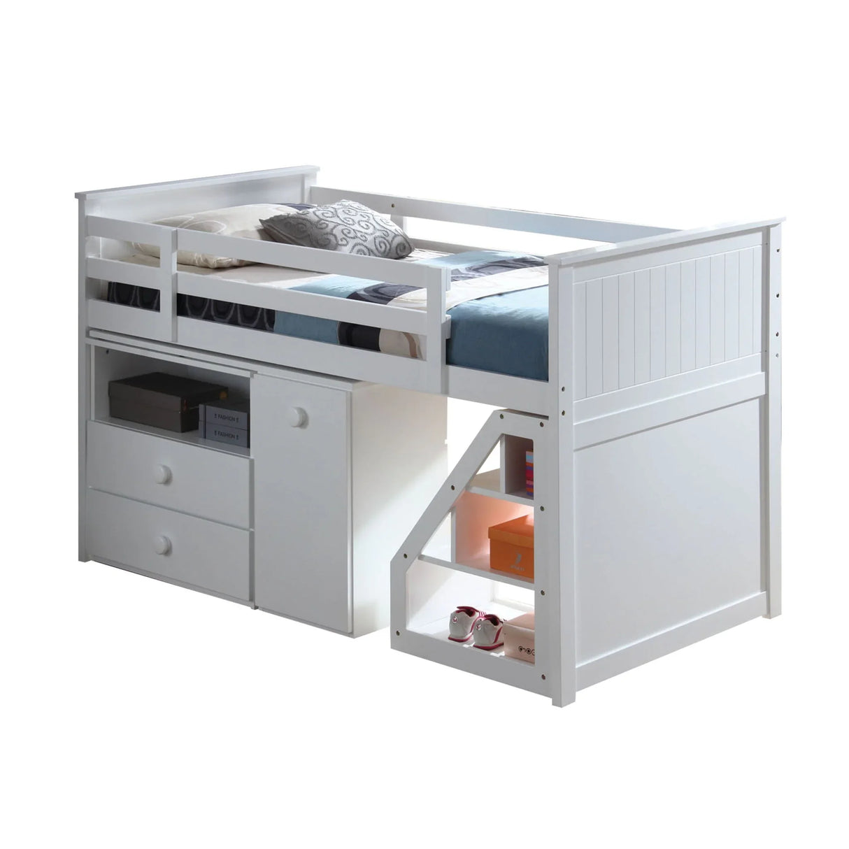 Wyatt - Twin Loft Bed Set - White - Furniture Home Direct