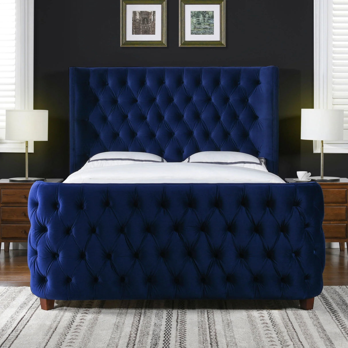 Brooklyn - Tufted Panel Bed Headboard And Footboard Set - Furniture Home Direct