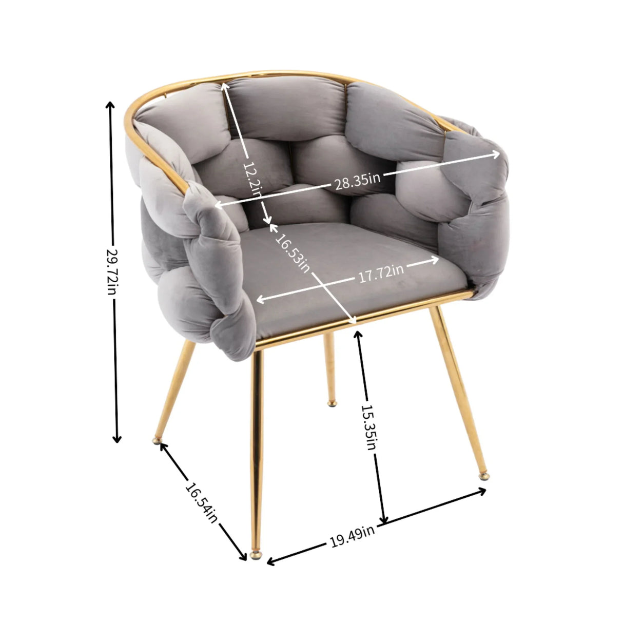 Luxury Modern Simple Leisure Velvet Single Sofa Chair Bedroom Lazy Person Household Dresser Stool Manicure Table Back Chair - Furniture Home Direct
