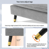 Sectional Sofa Cloud Chenille L Shape With Ottoman Gray - Furniture Home Direct