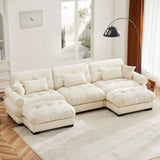 Super Comfort Oversized Modular Sectional Sofa With Movable Ottoman - Furniture Home Direct