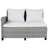 Outdoor Rattan Sectional With 2 Extendable Side Tables and Washable Covers - Furniture Home Direct