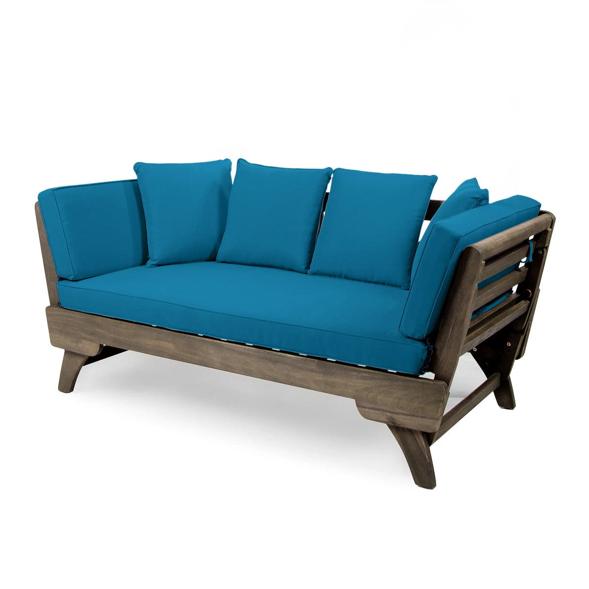 Outdoor Sofa With Wood Frame - Blue - Furniture Home Direct