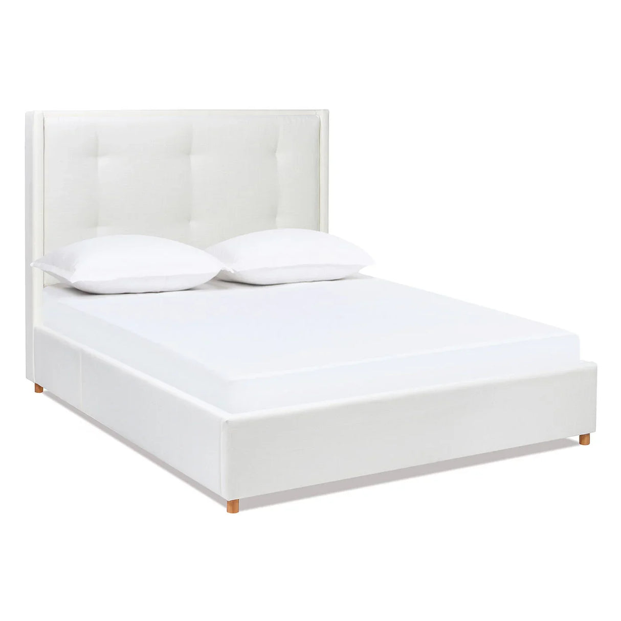 Miramar - Cushion Back Headboard Platform Bed Frame - Furniture Home Direct