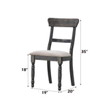 Leventis - Linen Weathered Side Chair (Set of 2) - Light Brown - Furniture Home Direct
