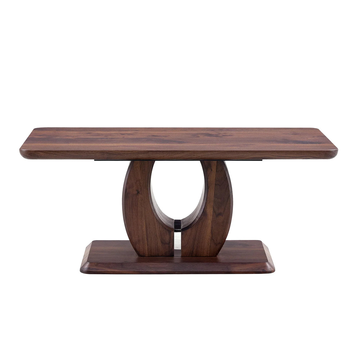 Coffee Table Modern Rectangular Walnut Finish Walnut - Furniture Home Direct