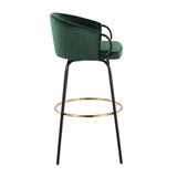 Claire - Contemporary / Glam Barstool With Footrest (Set of 2) - Furniture Home Direct