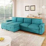 Convertible Sectional Sofa With Storage Chaise Lounges And USB Ports - Furniture Home Direct