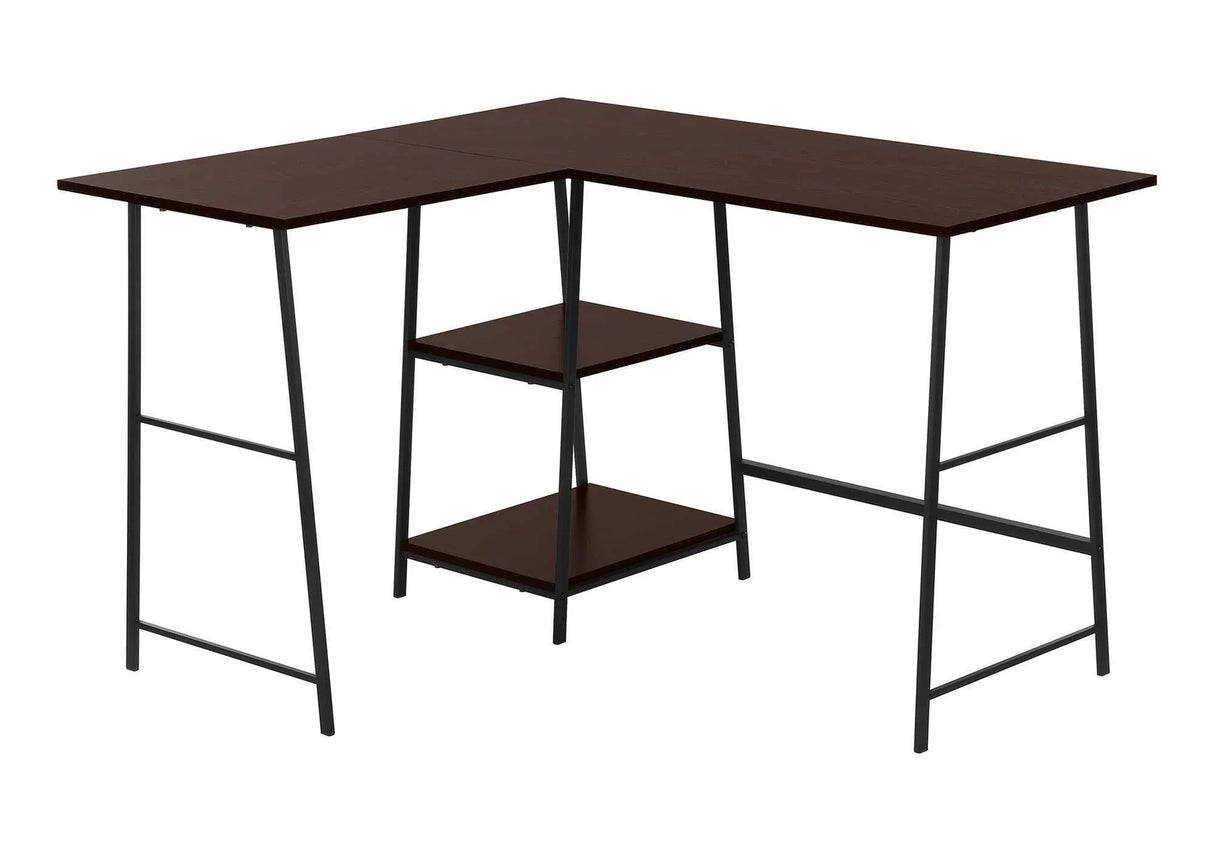 Computer Desk, Home Office, Corner, Storage Shelves, L Shape, Work, Laptop, Contemporary, Modern - Furniture Home Direct