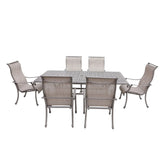 Cast Aluminum Dining Set With Sling Chairs - Furniture Home Direct