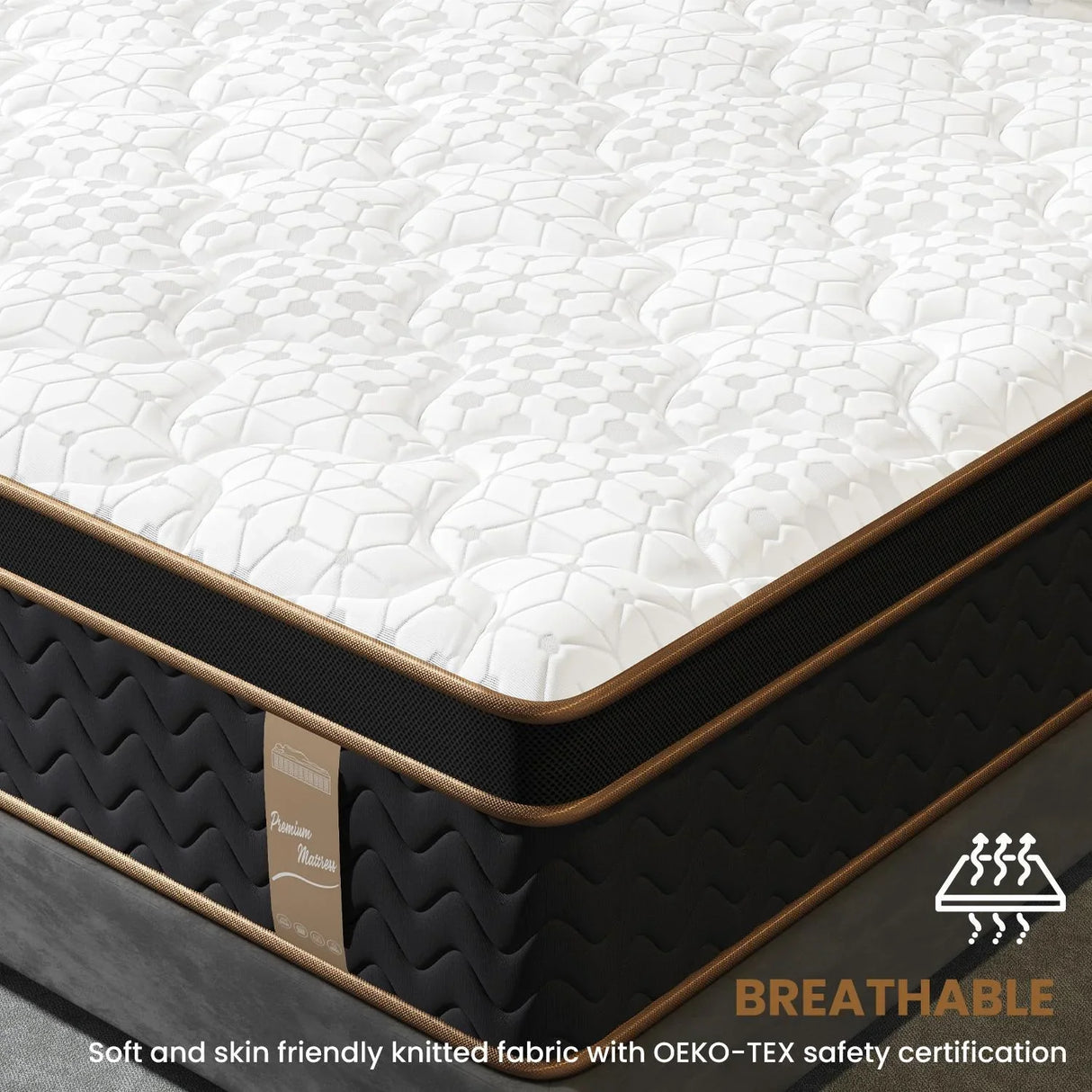 Plush Hybrid Mattresses With Gel Memory Foam, Individual Pocket Spring Motion Isolation Edge Support - Furniture Home Direct