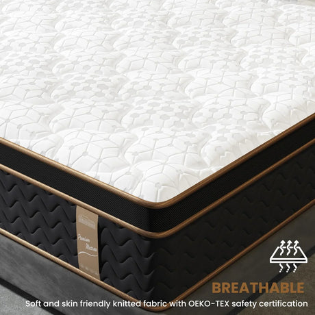 Plush Hybrid Mattresses With Gel Memory Foam, Individual Pocket Spring Motion Isolation Edge Support - Furniture Home Direct