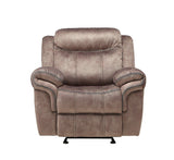 Zubaida - Two Tone Velvet Glider Recliner - Furniture Home Direct