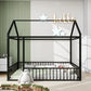 Metal Bed House Bed Frame With Fence - Furniture Home Direct