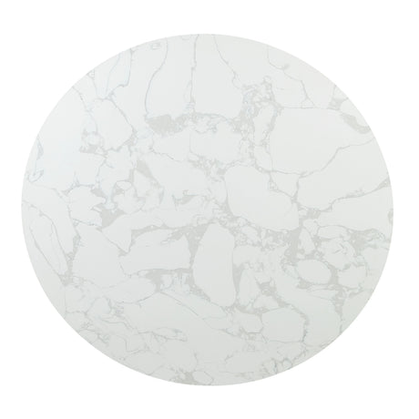 Clayten - Around Dining Table - Marble / Espresso - Furniture Home Direct