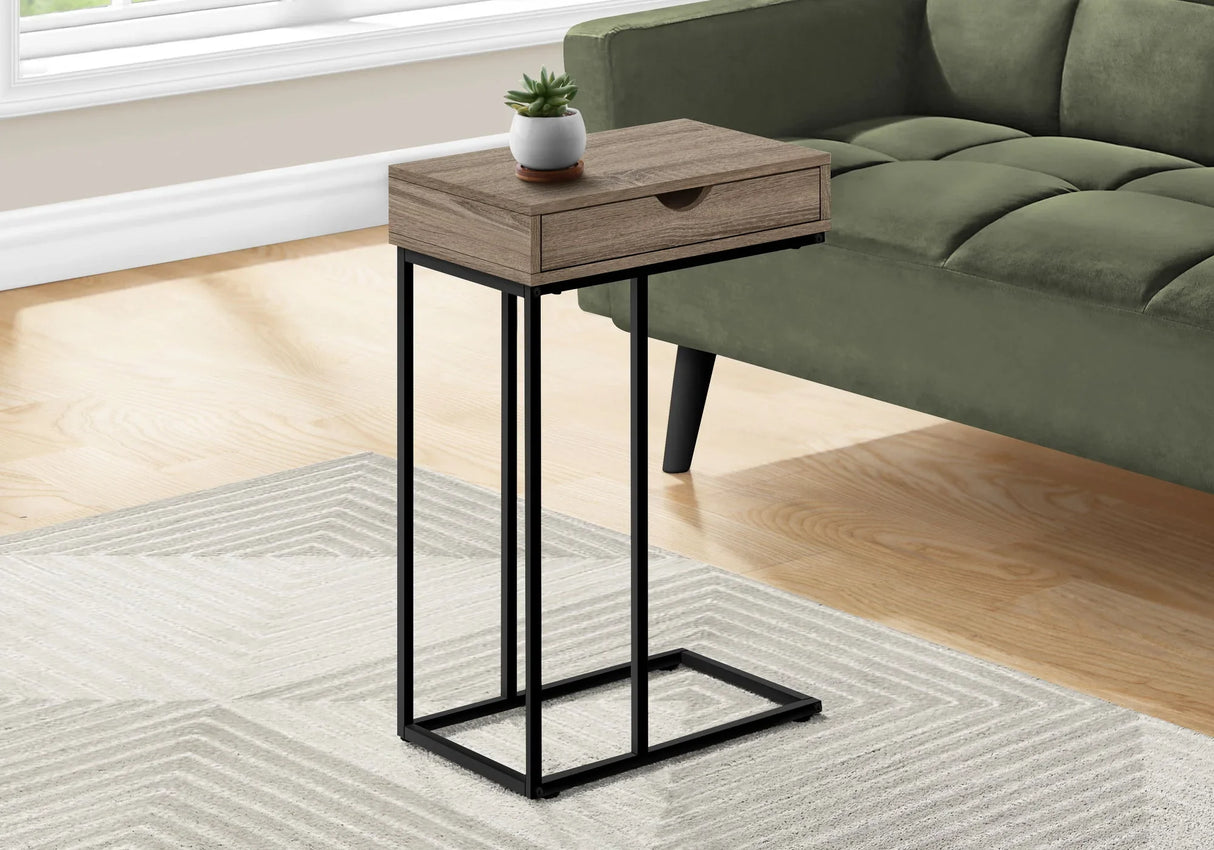 Accent Table, C - Shaped Contemporary & Modern Versatile Design - Furniture Home Direct