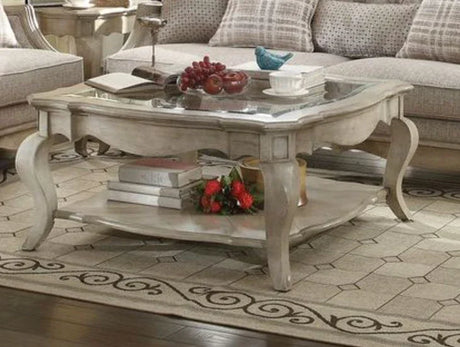 Chelmsford - Clear Glass Coffee Table - Taupe - Furniture Home Direct