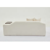 2 Piece Boucle Cloud Living Room Set, Beige - Furniture Home Direct