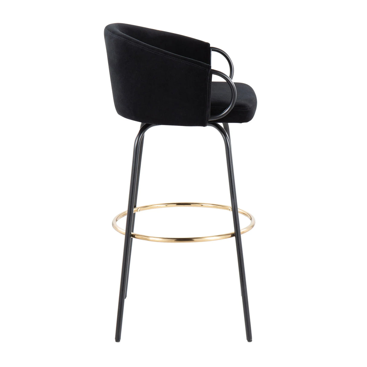 Claire - Contemporary / Glam Barstool With Footrest (Set of 2) - Furniture Home Direct