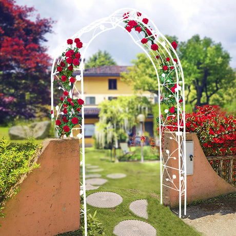 Metal Garden Arch Assemble Freely With 8 Styles Garden Arbor Trellis Climbing Plants Support Rose Arch - Furniture Home Direct
