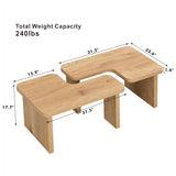 Coffee Table Wood Detachable Two Piece Living Room Oak - Furniture Home Direct