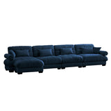 Super Comfort Oversized Modular Sectional Sofa With Movable Ottoman - Furniture Home Direct