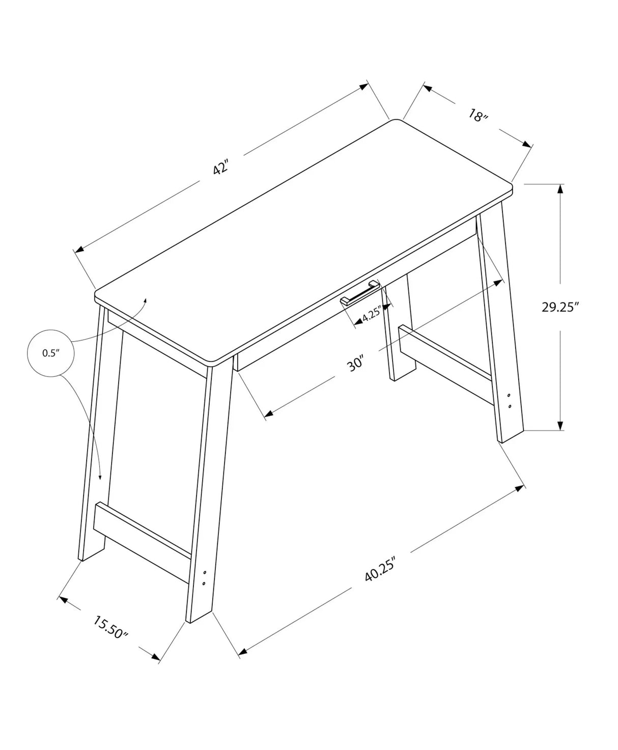 Stylish Design Computer Desk For Home Office Storage Drawers, Contemporary & Modern - Furniture Home Direct