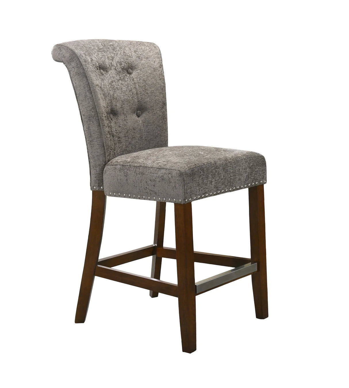 Auggie - 20.5" Fabric Counter Height Chair With Nailhead Trim - Furniture Home Direct