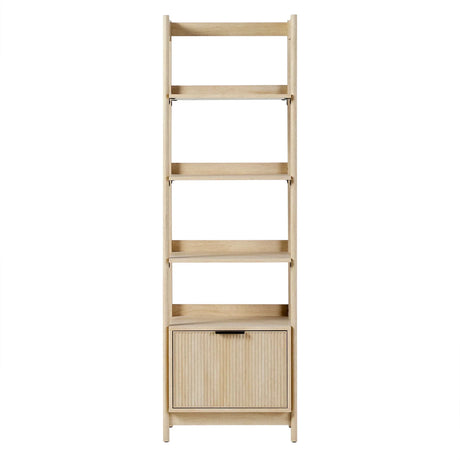 Transitional Narrow Bookshelf With Drawer On Bottom - Furniture Home Direct