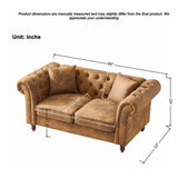 Chesterfield 3 And 2 Seater Sofa Set, High Tech Fabric Upholstered Couch For Living Room - Furniture Home Direct